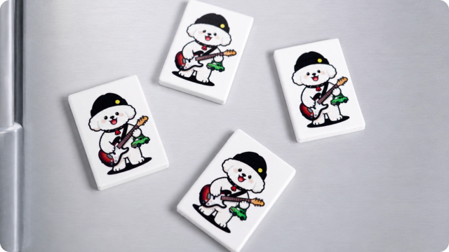 Efficient batch production showing multiple printed items in a single run