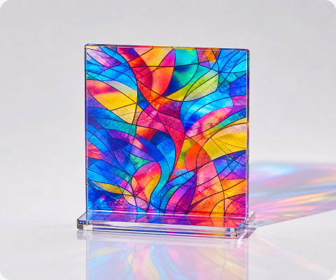 Acrylic standee printed in full color