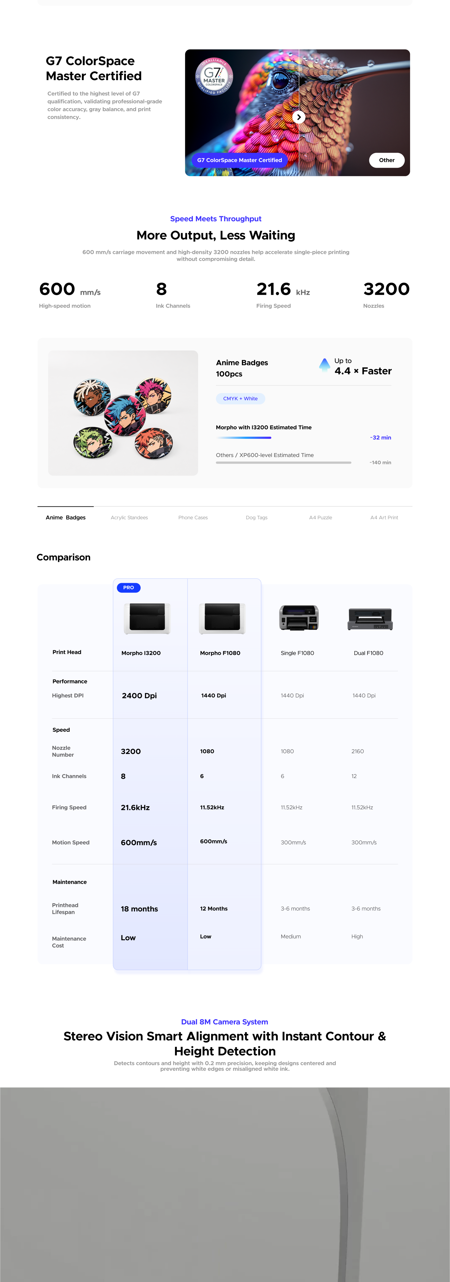 Morpho Desktop UV Printer Figma design, section 3