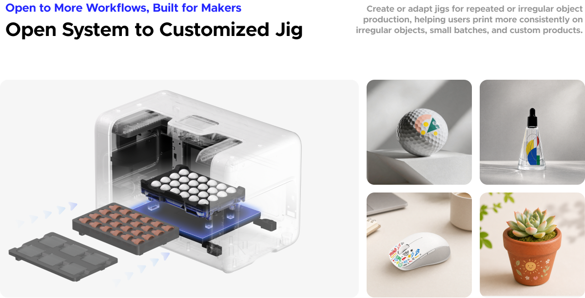 Open system customized jig workflow with new product examples