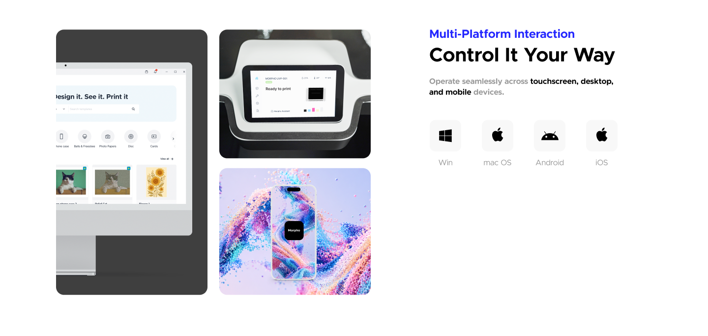 Original Figma multi-platform interaction design for touchscreen, desktop, and mobile control